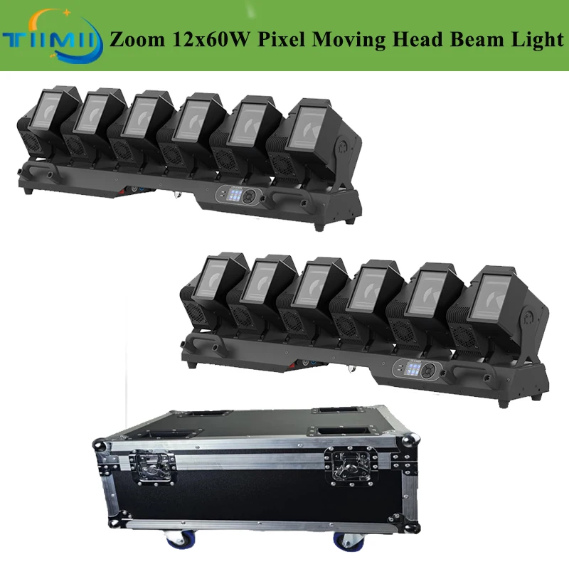 new arrival 2Pcs 12x60W Pixel beam moving bar wash moving head Light Beam Flightcase Stage Party Disco Club Bar Show light