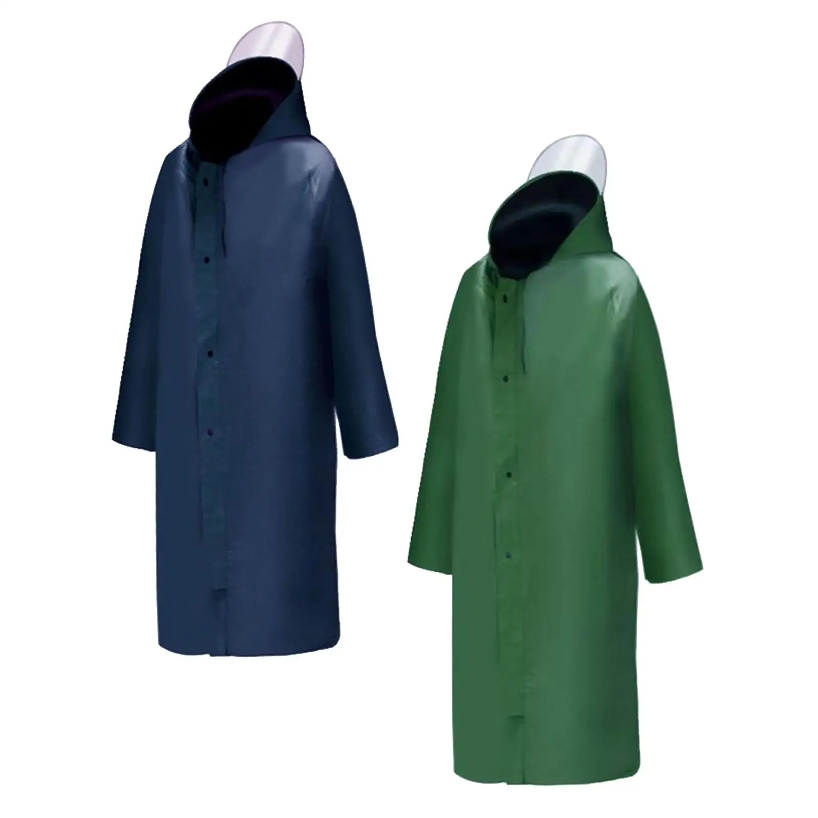 Raincoat with Hood Waterproof Classic Windbreaker Reflective Long Hooded Raincoat Poncho for Men Women Adults Outdoor Activities