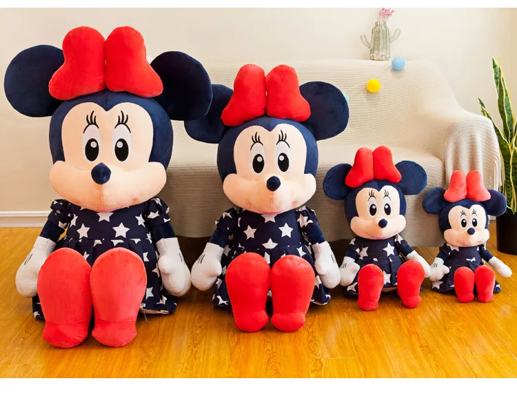 Disney Cute 30cm Plush Doll Mickey Mouse Minnie Soft Stuffed Toy Children Xmas Birthday Plushie Gift Toys