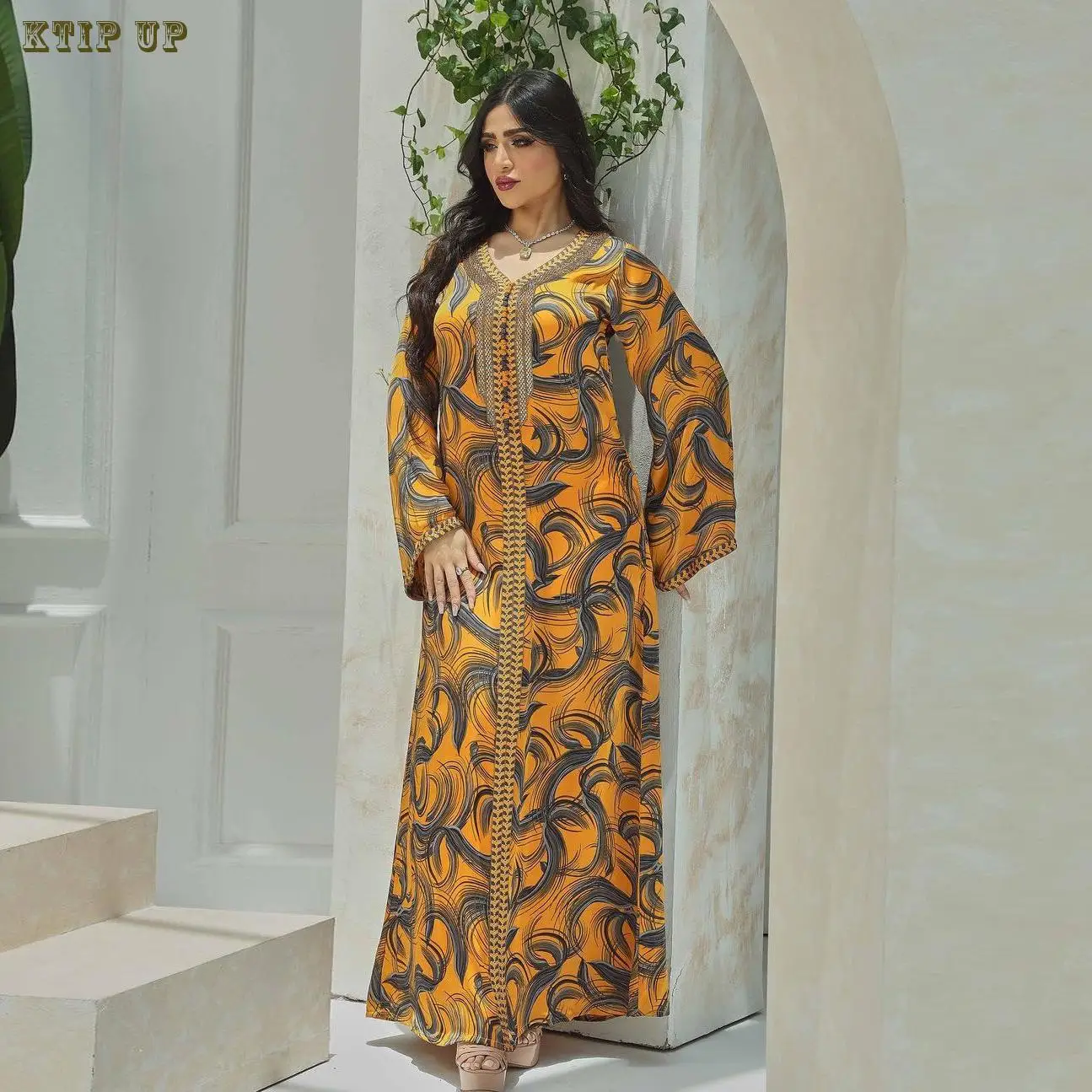 

Floral Print Muslim Dress for Women, Dubai, Arab, Abaya, Dubai, Arabic, Turkey, Moroccon Kaftan, Islamic Clothing, India Gown