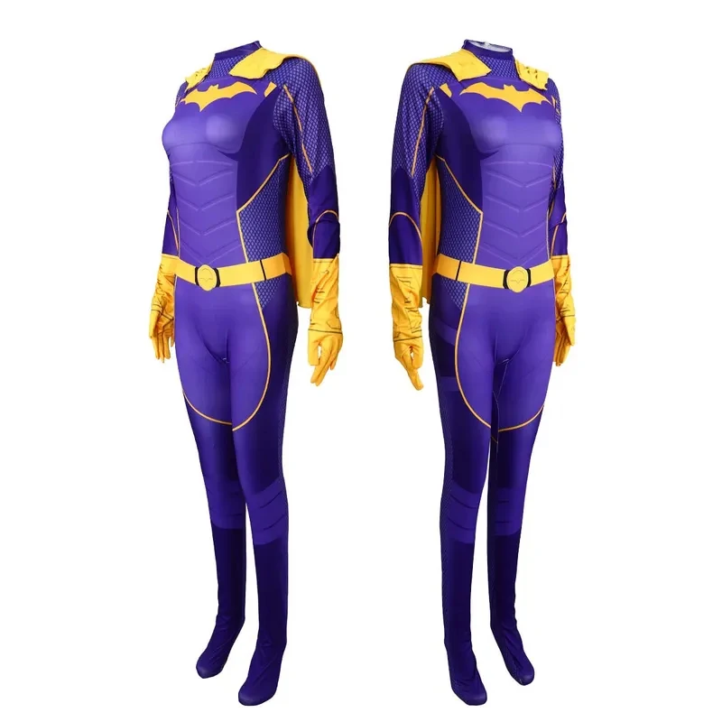 

Women Halloween Gotham Knights Nightwing Cosplay Superhero Batgirl Bodysuit Cape Costume fg8'.