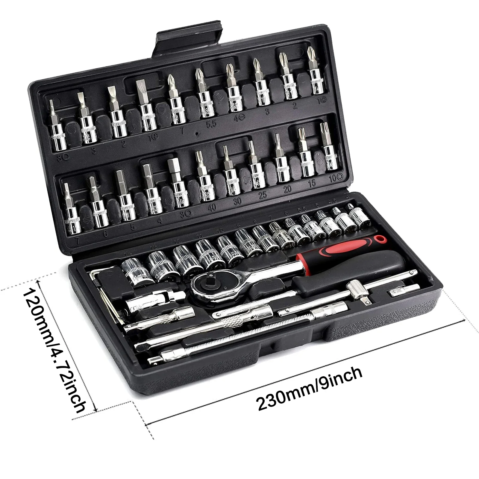 46 Stuks 53 Stuks Auto Reparatie Socket Ratelsleutel Bit Tool Set Auto Onderhoud Combinatie Tool Kit