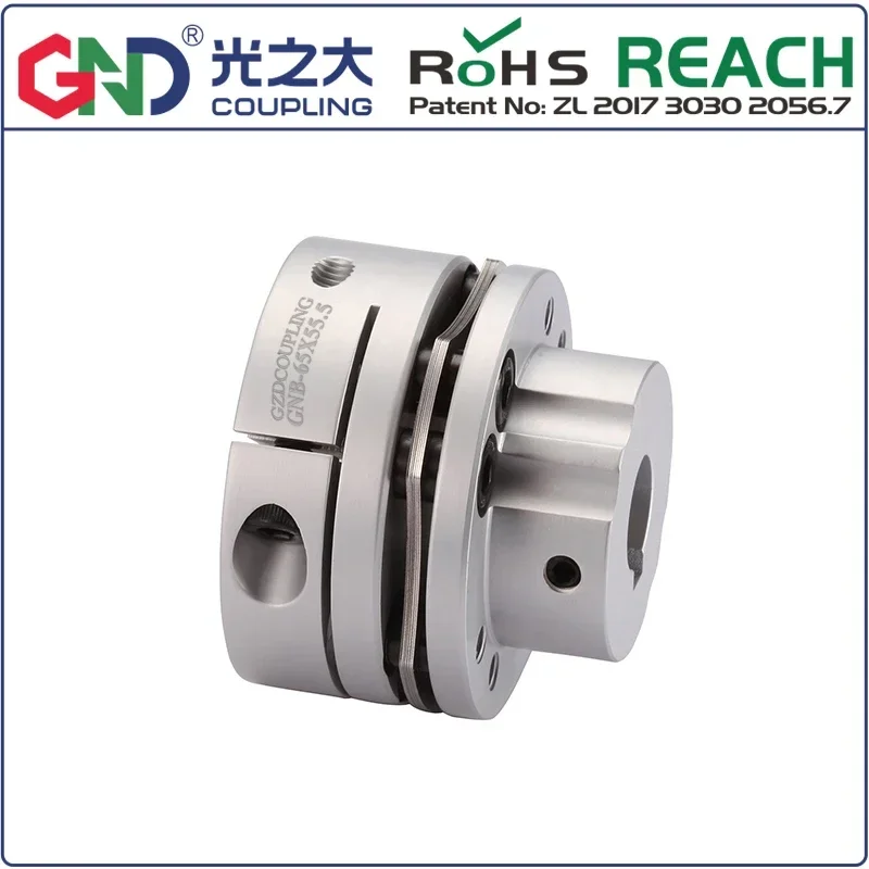 

GMB Алюминиевый сплав 8 винтов Высокая жесткость Одноступенчатая двойная мембрана Шпоночная канавка Серия МуфтаD126L110;D104L102;D94L98;D87L945 8