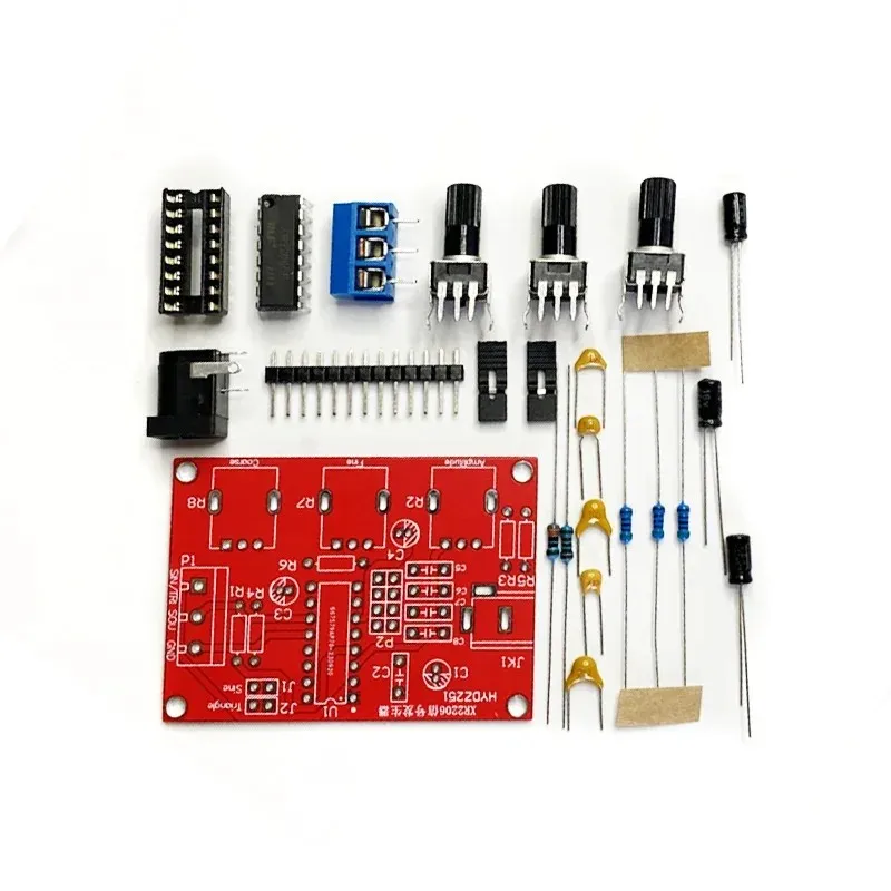 1Hz -1MHz XR2206 Function Signal Generator DIY Kit Sine/Triangle/Square Output Signal Generator Adjustable Frequency Amplitude