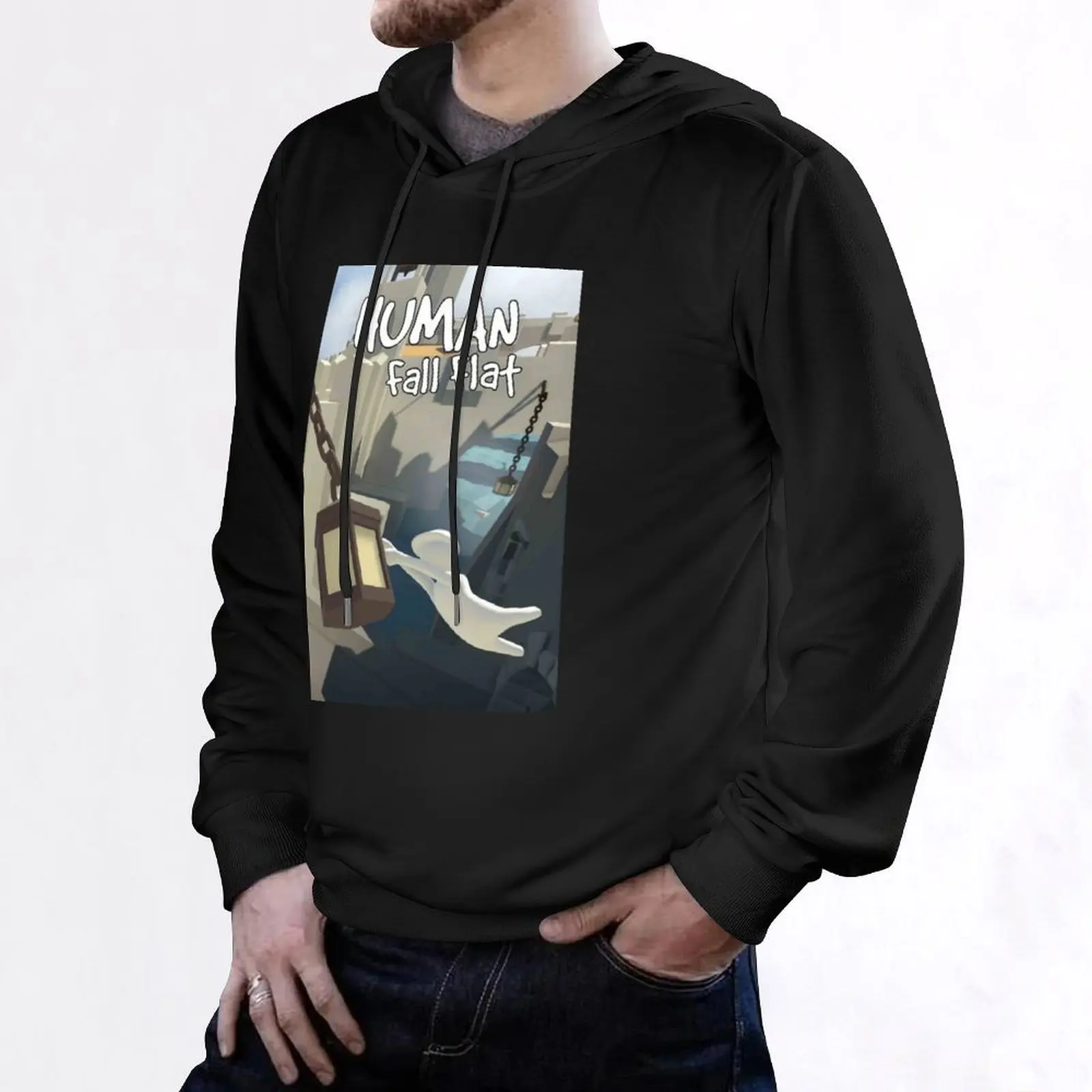 Human: Fall Flat tshirt Hoodie autumn new products mens clothing korean style clothes blouse hoodies for men