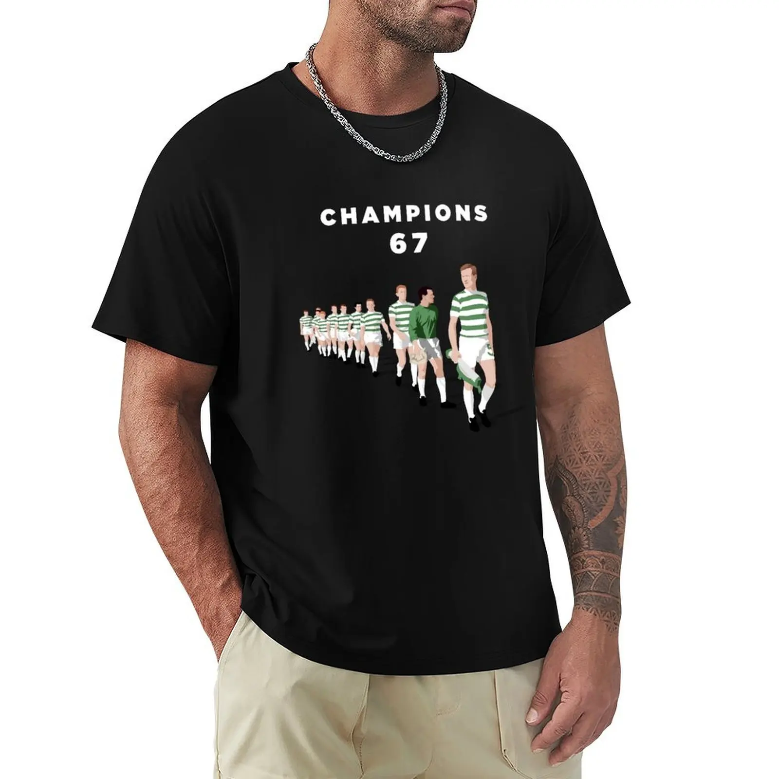 Lisbon Lions - Champions 67 (White text) T-Shirt sweat sublime anime oversized slim fit t shirts for men