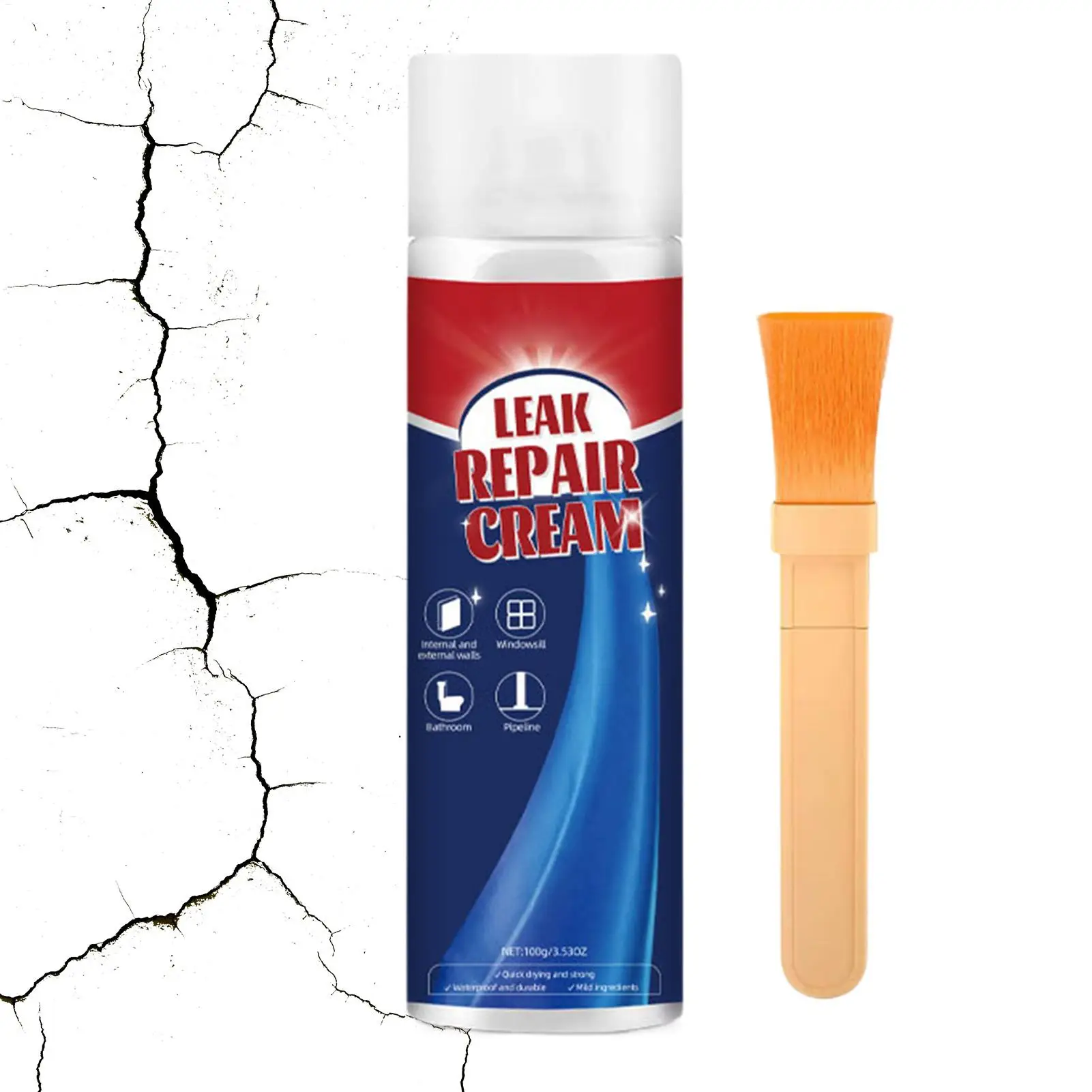 Tile Repair Cream 100ml Waterproof Quick Dry Strong Heavy Duty Tile Adhesive Ceramic Leak Repair Paste Glue for Bathroom Kitchen