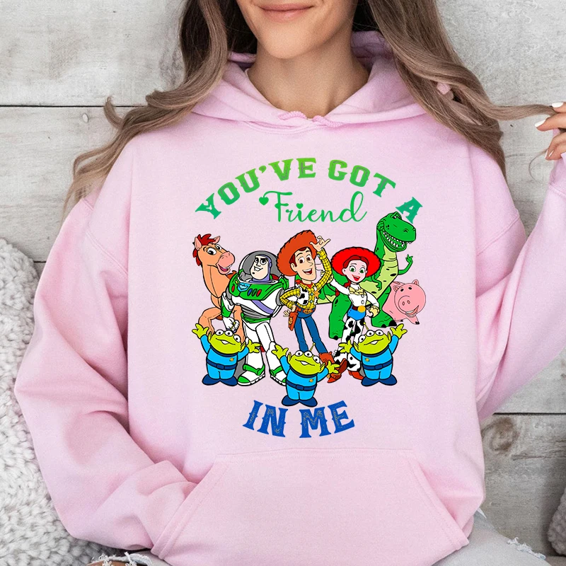 You Have Got Friend In Me Disney Toy Story Printed Women's Hoodie Casual Sweater Loose Top Personalized Clothing