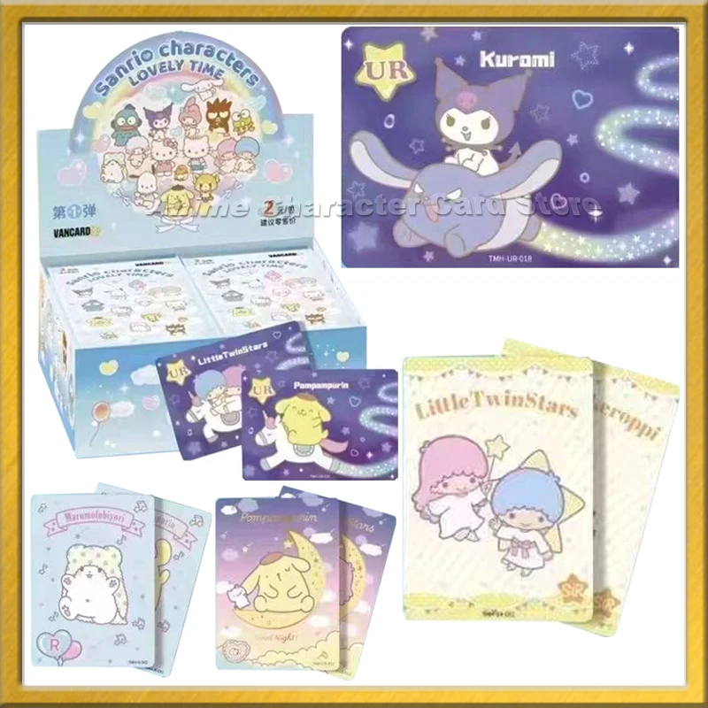 Vancard Sanrio Characters Lovely Time Card, Kuromi pompurin Mymelody LittleTwinStars, tarjetas de colección de HelloKitty, regalo para niños