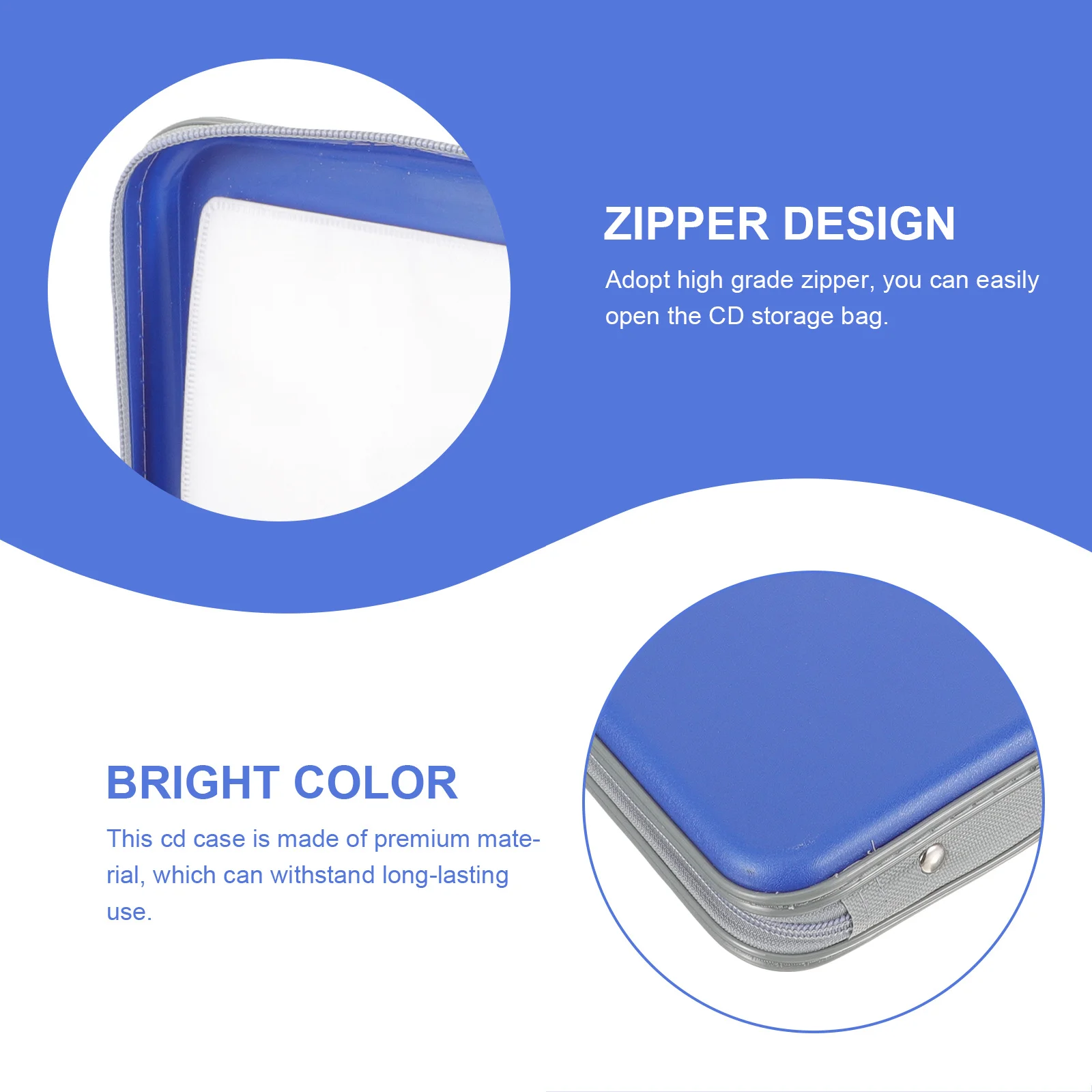 

Cd Case 80 Capacity High-Durability Plastic Portable Cd Organizer Zipper Disc Storage Pouch Carrying Case Disc Storage Pouch