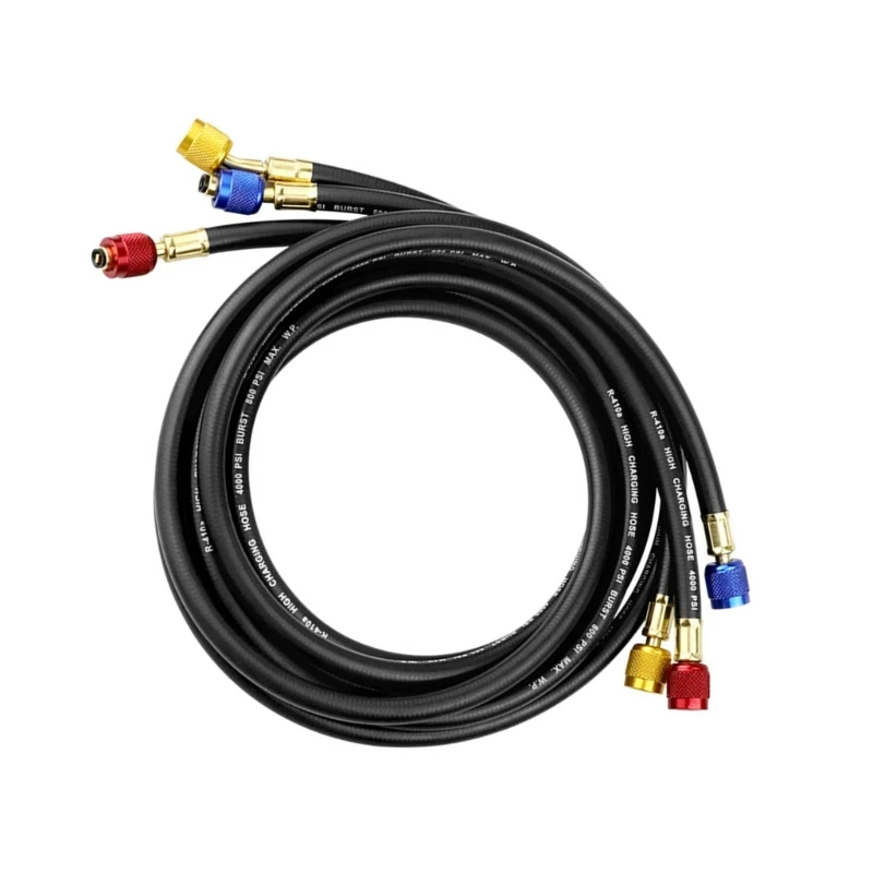 Selang Pengukur Manifold dengan Selang Ketegangan Katup, Selang Pengisian Pendingin HVAC untuk HVAC R502 R22 Pengiriman Drop