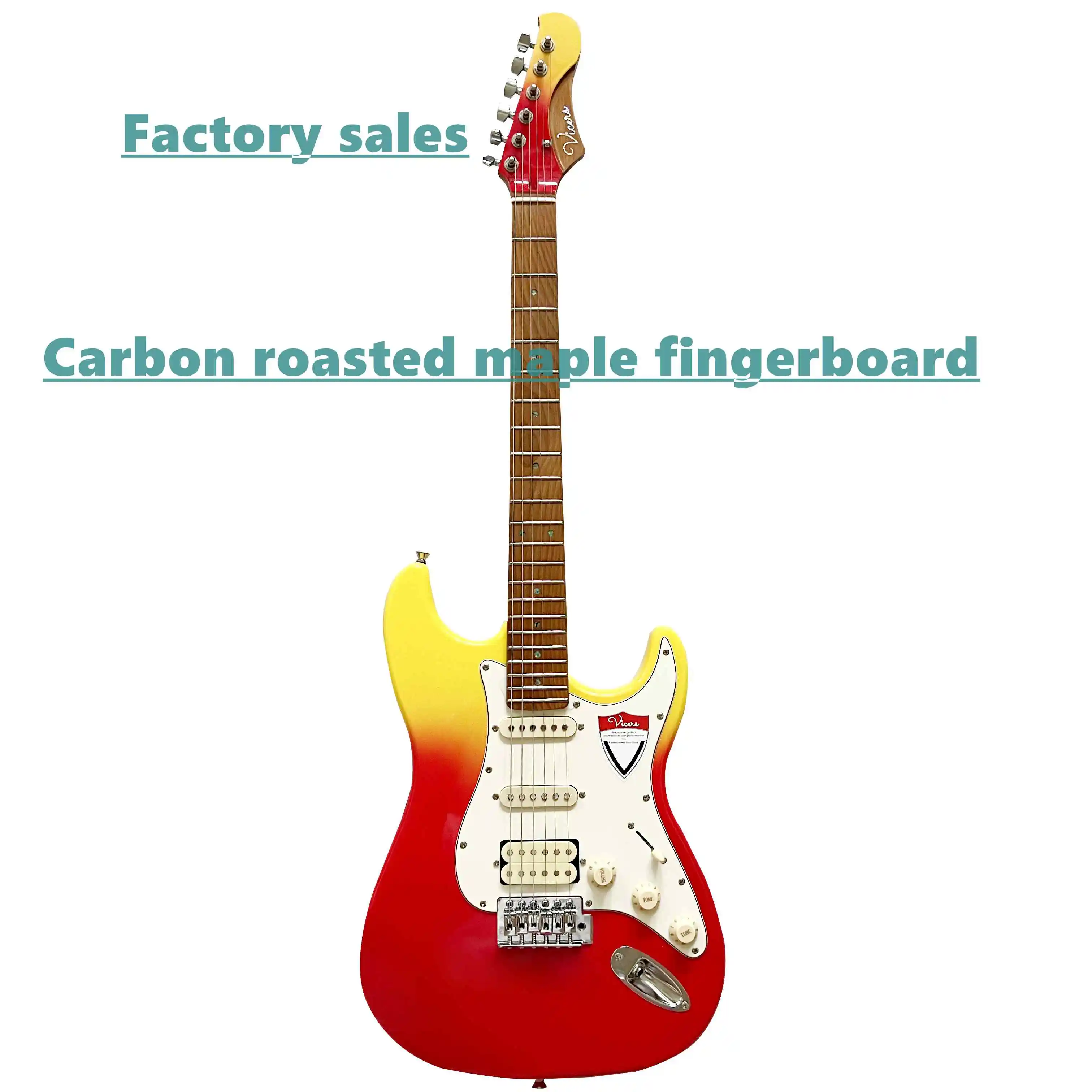 High quality VICERS Electric Guitar chrome-plated hardware basswood body maple fingerboard 6 strings 22 frets