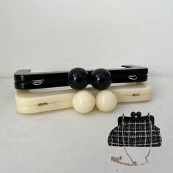 20cm Big Ball Clasp Black Acrylic Evening Bag Frame Handmade Bag Accessories Acrylic Wallet Frame Bag Clasp Parts Screw In