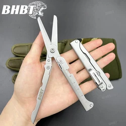 BHBT Folding Scissors With Back Clip Scale Portable Home Outdoor Tool EDC Tools