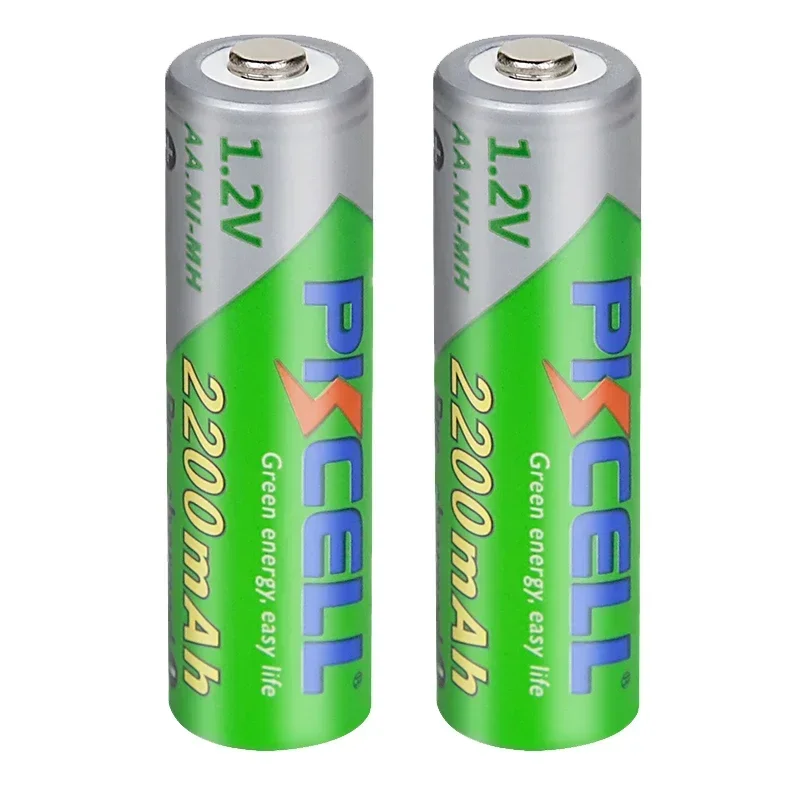 2/4Pcs PKCell 1.2V 2200mAh AA Rechargeable Battery NIMH AA Low Self discharge Battery LSD Precharged Batteries for Camera Toys