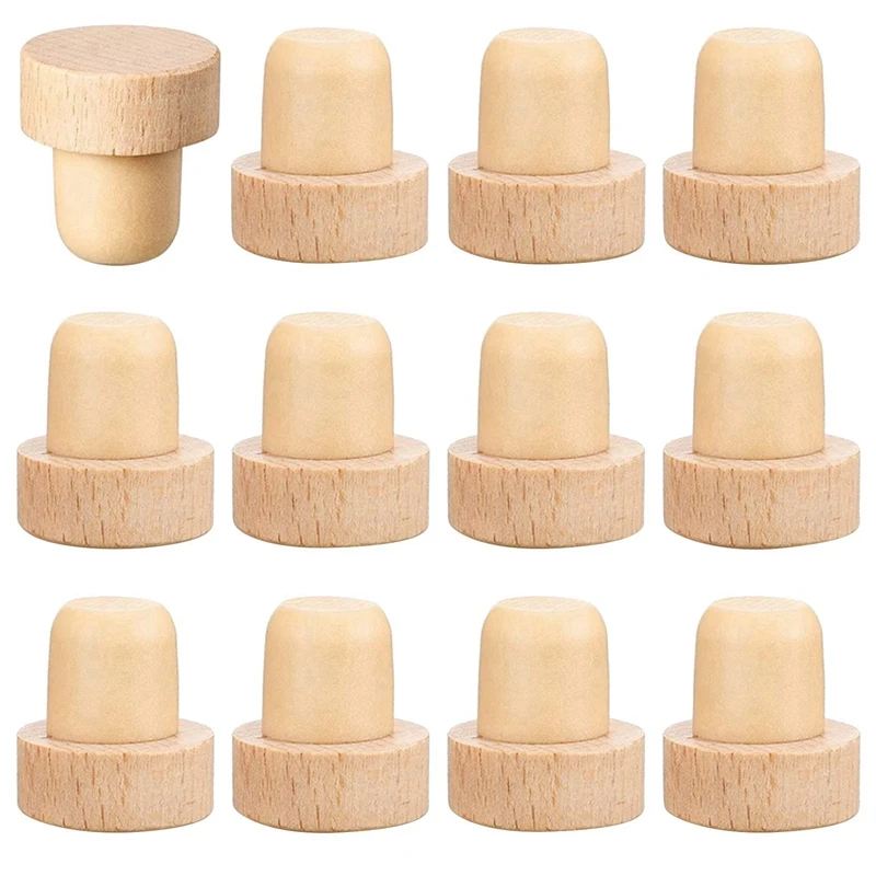 Wine Bottle Corks T Shaped Cork Plugs For Wine Cork Wine Stopper Reusable Wine Corks Wooden And Rubber (60 Pieces)