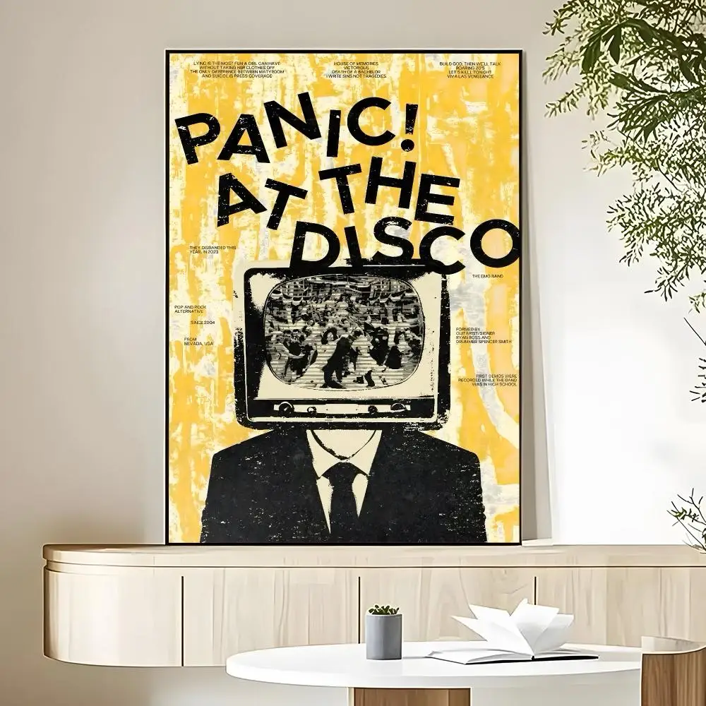 Band Panic! At The Disco Poster HD Art Sticky Wall Waterproof Home Living Room Bedroom Bar Aesthetic Decoration
