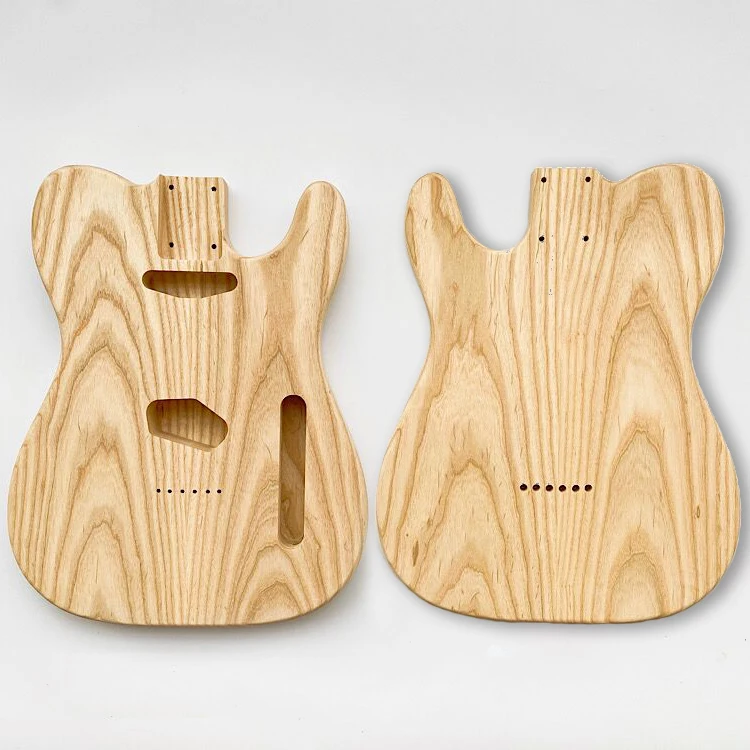 Factory Price Blank Electric Guitar Body Barrel Unfinished Ash Guitar body for kits