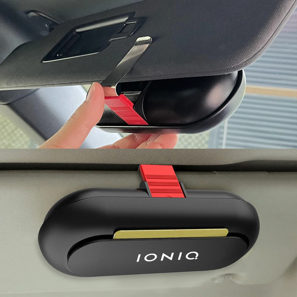 Caja de almacenamiento para gafas de sol de coche, soporte para parasol, accesorios de almacenamiento para Hyundai IONIQ 5, 6, 7