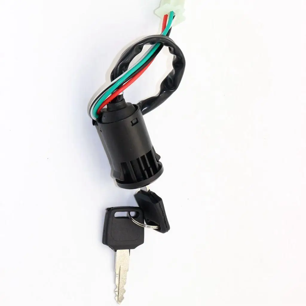 Four Wire Starter Ignition Key Switch Clinker Lock Compatible for 50cc 110cc 125cc 250cc Dirt Bike ATV
