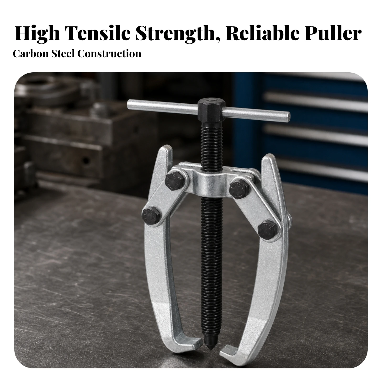 Two-Jaw Bearing Puller Compact Two-Jaw Gear Puller Manual Heavy-Duty for Mechanics, Garage, Workshops