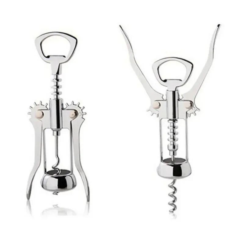 Wine Opener Stainless Steel Red Wine Opener Wing Type Metal Sommeliers Corkscrew Bottle Openers Corkscrews Wine Cork Remover