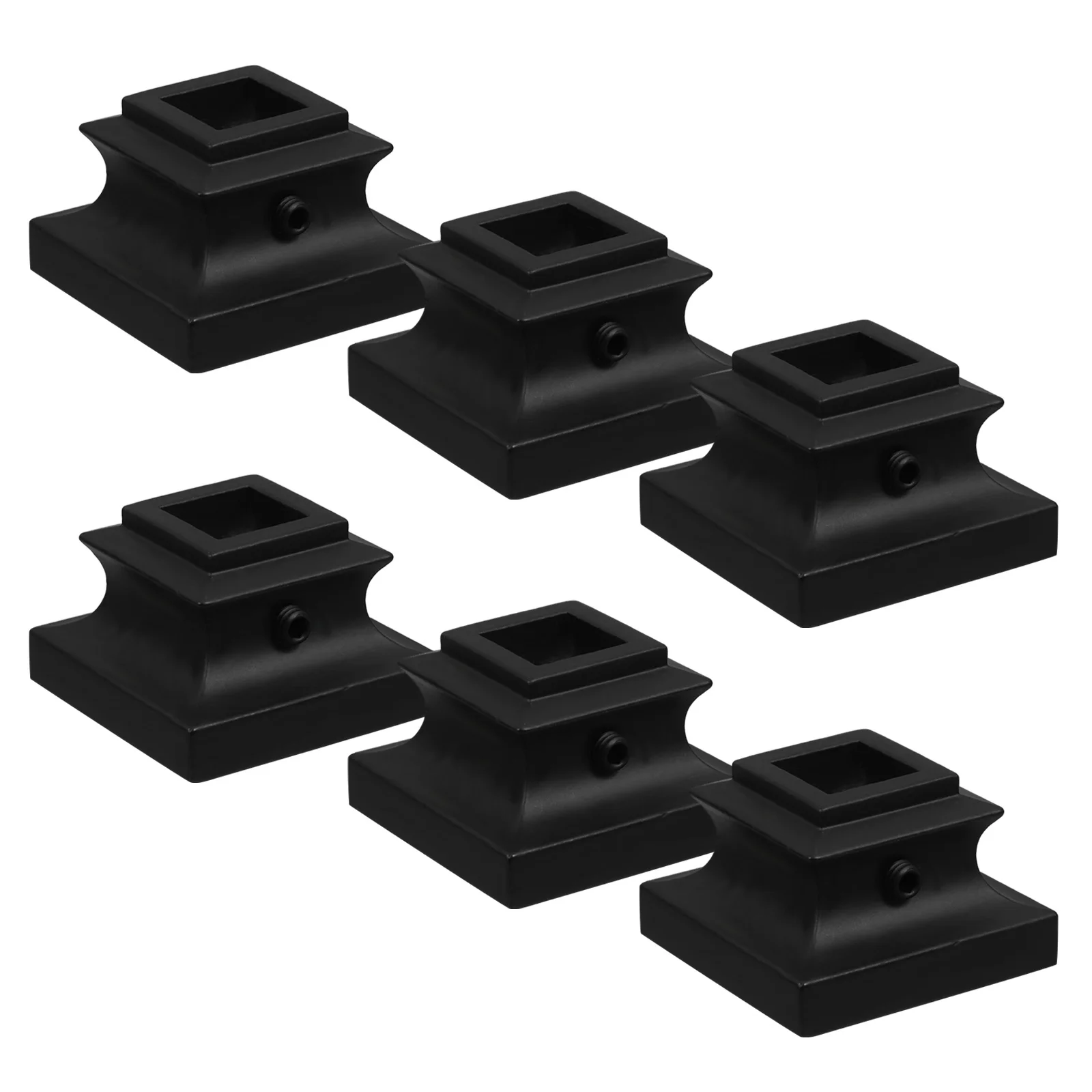 6 قطعة الدرابزين الحديد درابزين الدرج قاعدة عمود معدني دائم للداخلية في الهواء الطلق الدرج سطح الدرابزين الأحذية أجزاء الدرج