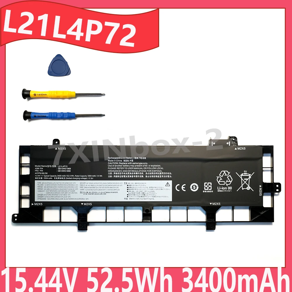 

L21L4P72 15,44 В, 52,5 Втч, 3400 мАч, OEM аккумулятор для ноутбука Lenovo ThinkPad P16s T16 Gen1 Gen 2 серии L21D4P72 L21M4P73 5B10W51868