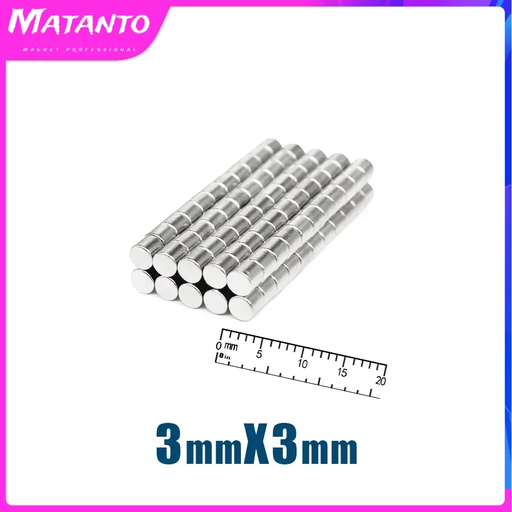 

100/200/500/1000/2000PCS 3x3mm Mini Small Disc Search Magnet Magnets Round Neodymium Permanent Strong Magnets