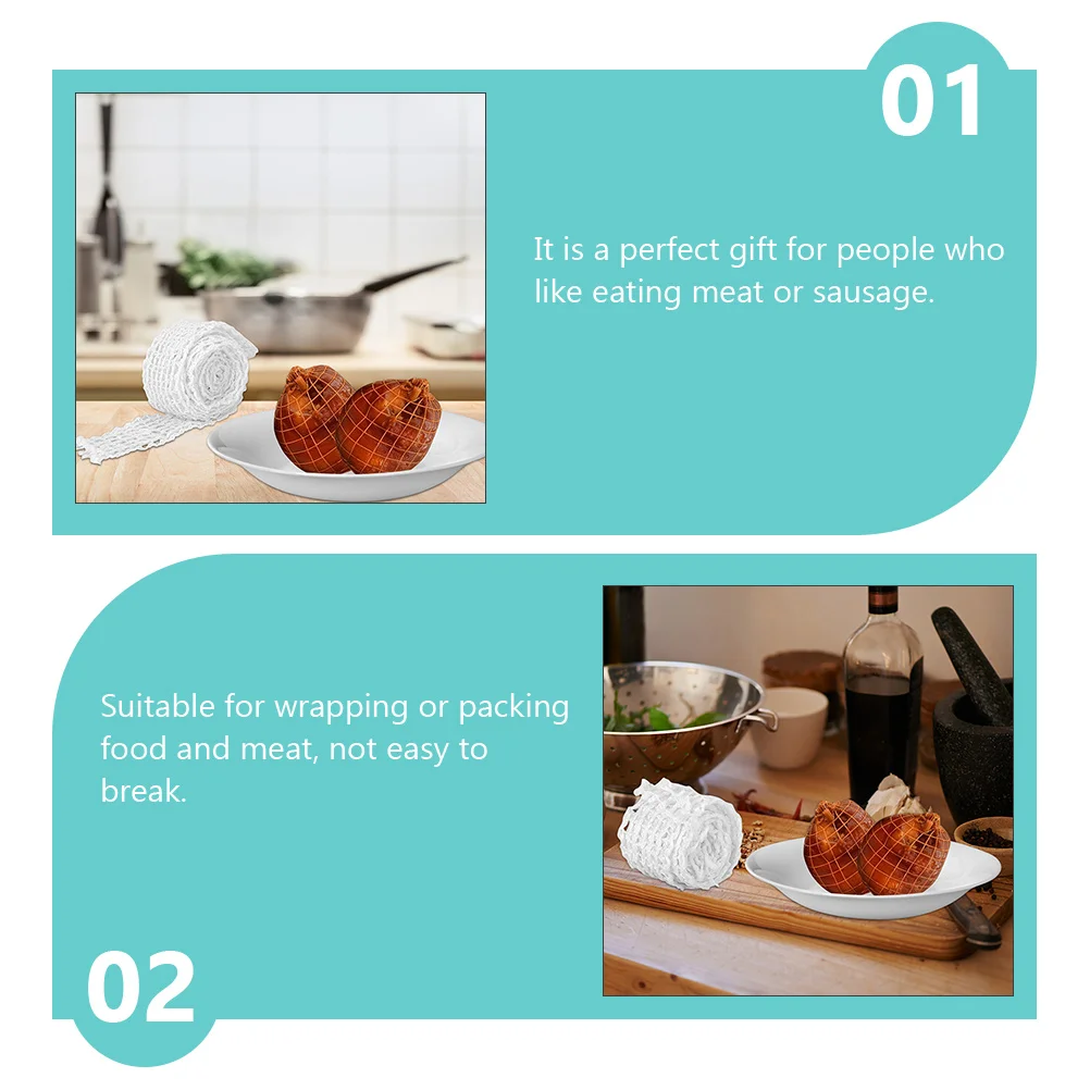 

3 Pcs Kitchen Meat Nets Sausage Packaging Tools Woolen Yarn Material Safe Home Use Practical Gift Meat Ham Pork