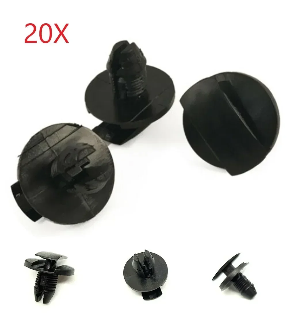 Trunk Screw Rivet Plate Plastic Clip Inner Backing Parts Plastic Fastener Replacement Splash Wheel 20 Pieces Arch
