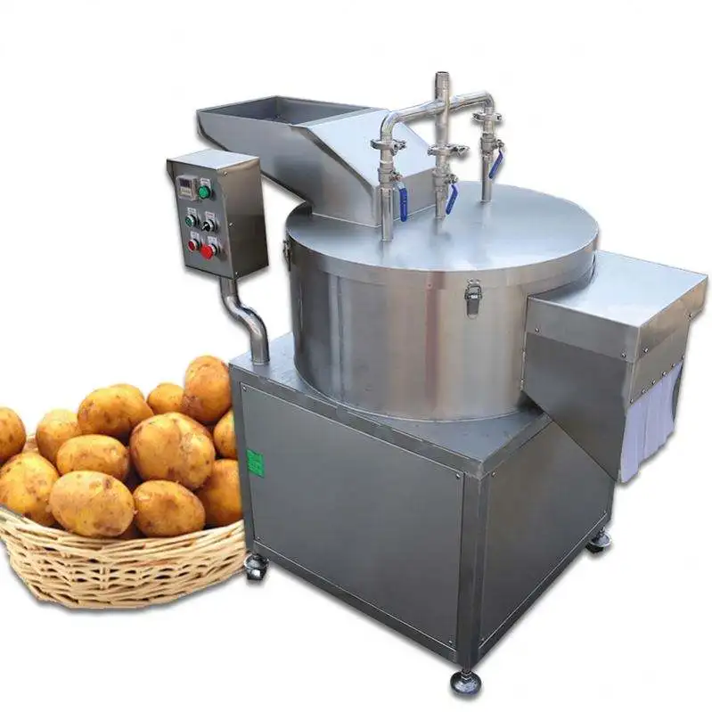 Commercial Industrial Electric Stainless Steel Potato Peeler Root Vegetable Cleaning Peeling Machine 220V