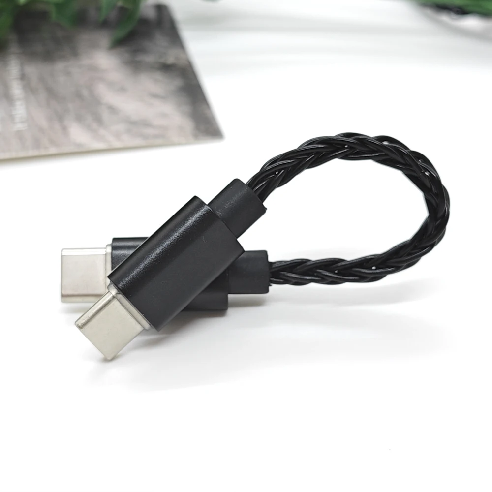 usb-c dac OCC silver-plated copper Lightning to TypeC Data Cable to Connect iOS Devices with USB-C DAC / AMP(13cm)