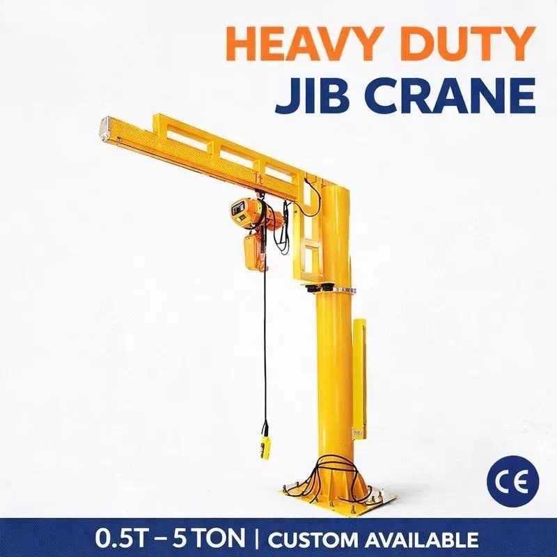 Floor Mounted Electric Swinging Arms Column Guindaste De Lanca Kran JIB Crane 3 Ton Cantilever Crane Used for Loading