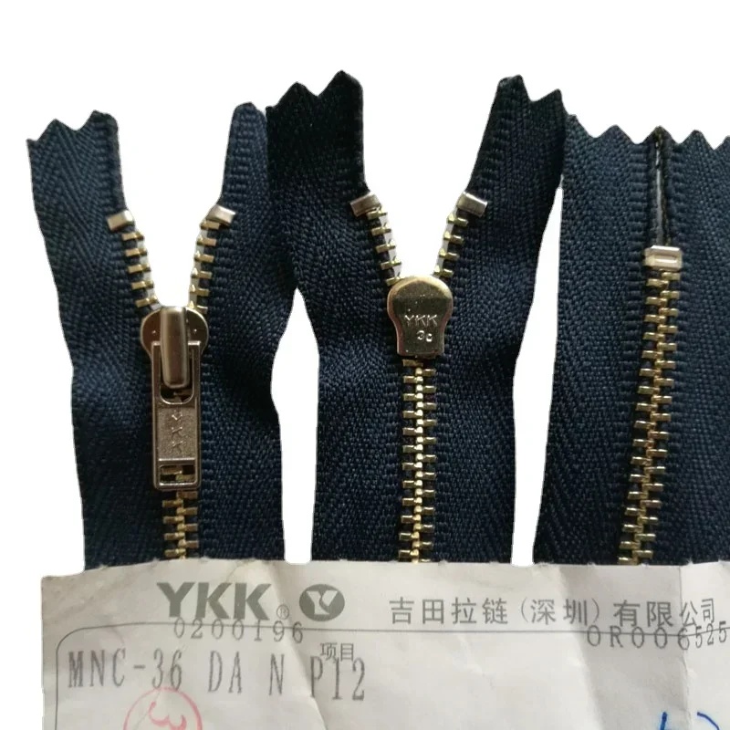

50 шт./лот 3 # Металлическая молния YKK от 10 до 15 см для шитья с закрытым концом, темно-синие, темно-синие, медные брюки, сумка, карманы, воротник, джинсовый аксессуар