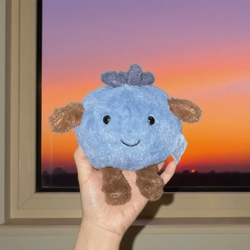 12*13cm Plush Blueberry Toys Kawaii Blue Fruit Stuffed Plush Cartoon Toys for Boys Girls Christmas Birthday Gifts