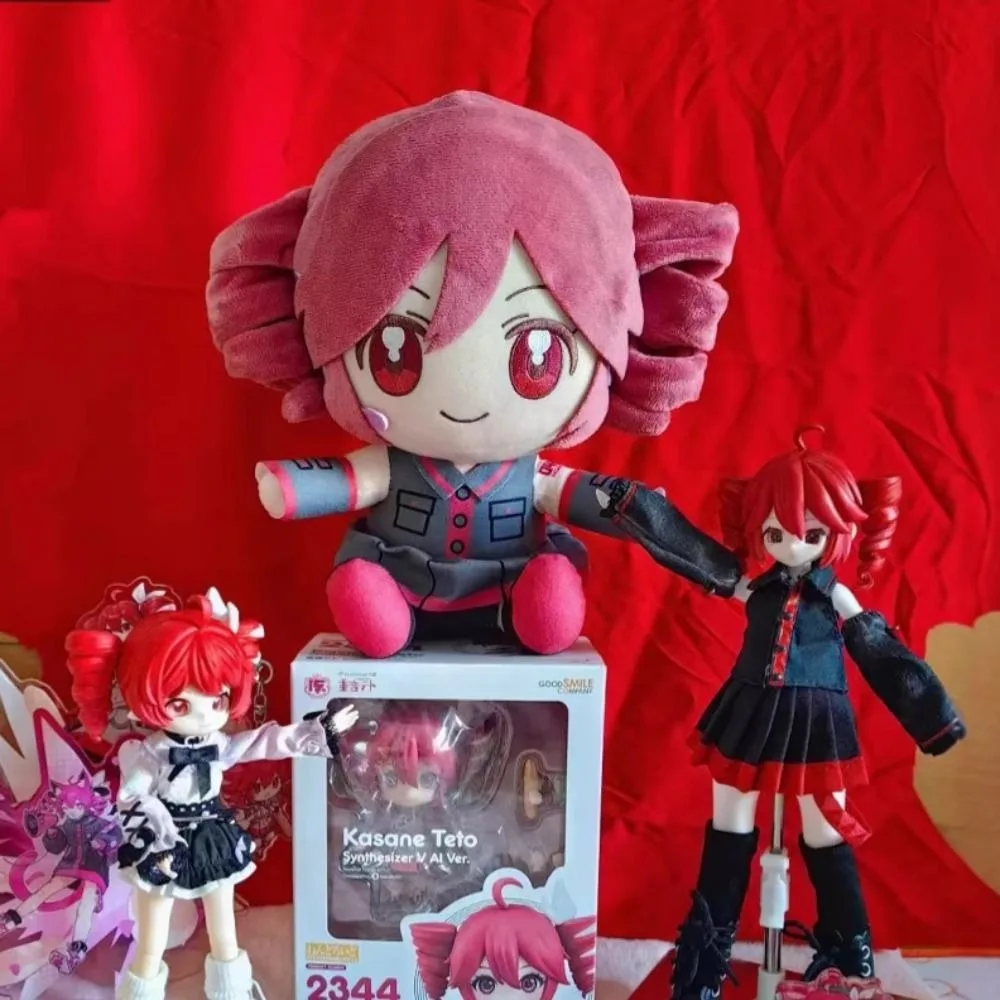 

Anime Peripherals Kasane Teto Plush Soft Pillow Cartoon Plushie Diva Vtuber Kawaii Home Decor Stuffed Teto Toy Children Adults