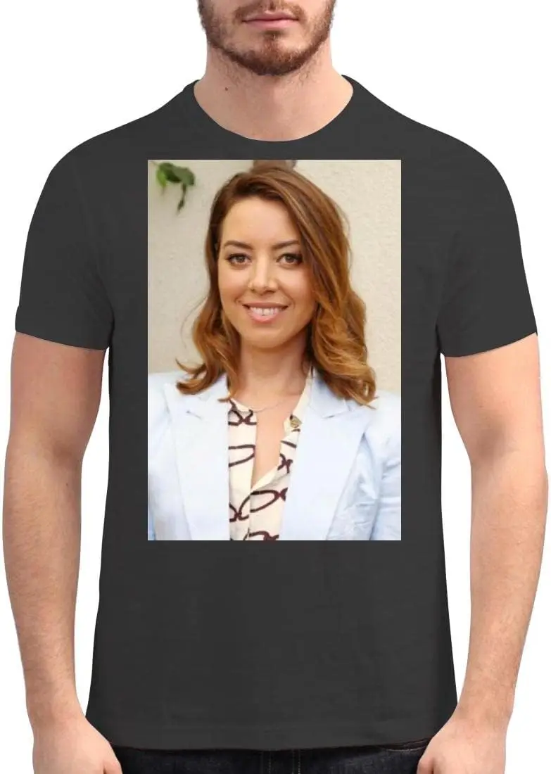 Aubrey Plaza - Men's Soft Graphic T-Shirt PDI #PIDP895111