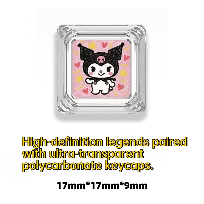 llo Kitty Transparent Keycap for Cross Stem Mechanical Keyboard - Personalized Cartoon Key Cap view 3
