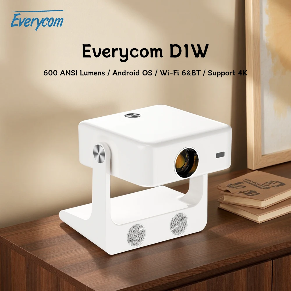 

Everycom D1W 4K Projector 1080P Home Cinema Projectors 600ANSI Mini Portable LED Video Beamer Auto Focus Keystone Full-sealed