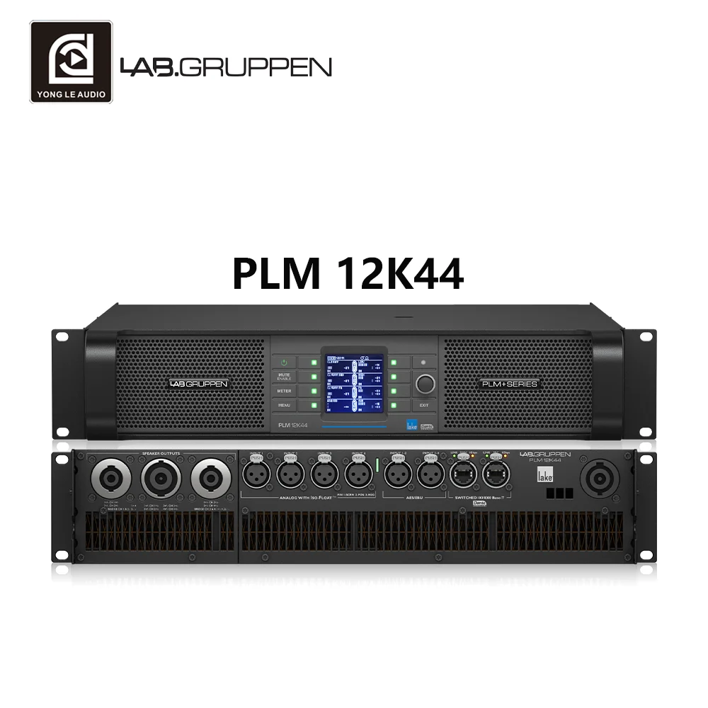 PLM 12K44 SP 12000W 4-Channel Professional Power Amplifier PA AC Powered 8Ohm/4Ohm Impedance Concert Use 2U Rack Mount