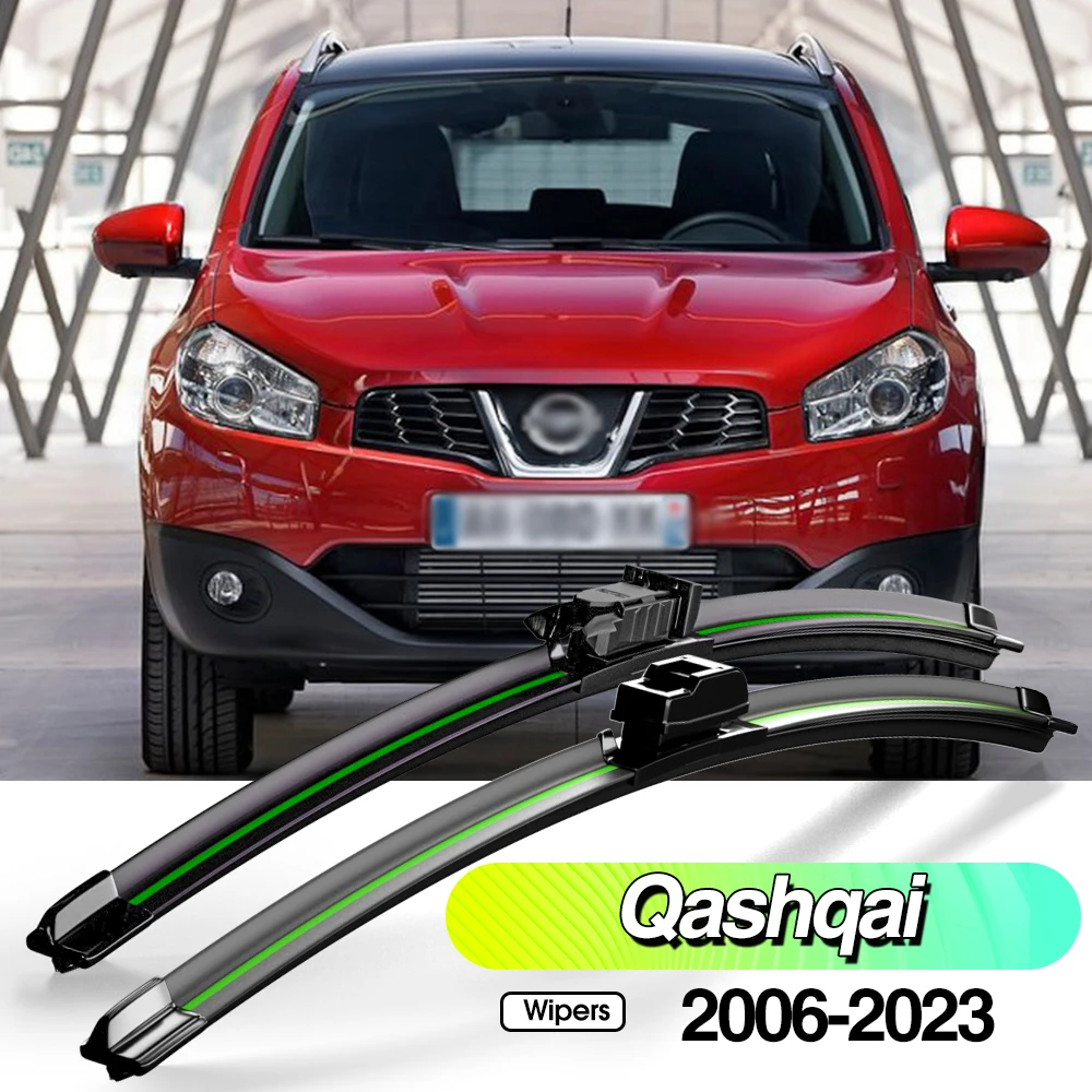 

For Nissan Qashqai J10 J11 J12 2006-2023 2pcs Front Windshield Wiper Blades Windscreen Window Accessories 2009 2013 2014 2020