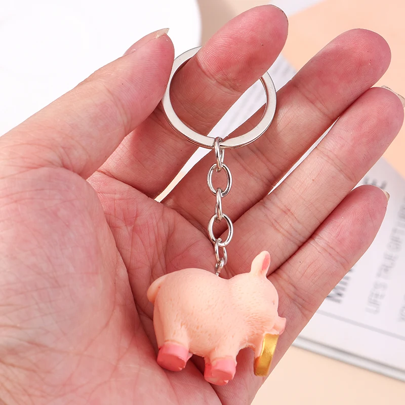 Niedliche kleine gelbe Ente Schlüssel bund bezaubert Frauen Männer kreative Tier Schlüssel ringe für Auto Schlüssel Handtasche Anhänger DIY Schmuck Geschenke – Detail 7