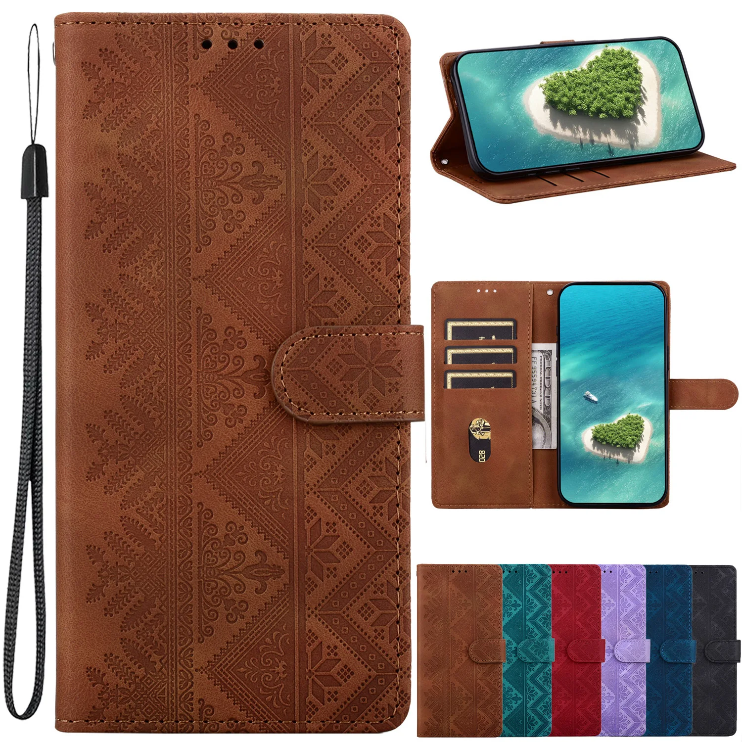 Leather Case For Samsung Galaxy M14 M54 M34 4G 5G M36 M23 M15 M55 M35 M31S NOTE 8 10 Xcover 5 7 Card Slots Wallet Cover Funda