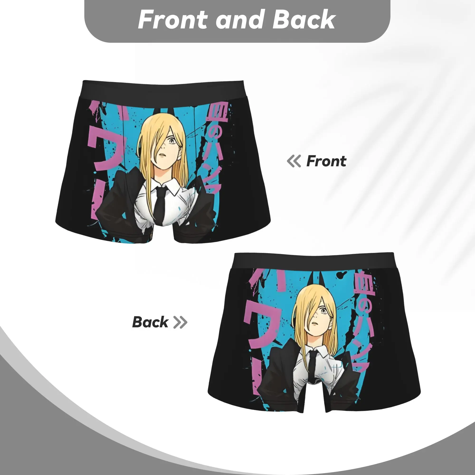 Power Bandai Chainsaw Man Underpants Breathbale Panties Men's Underwear Comfortable Shorts Boxer Briefs view 4