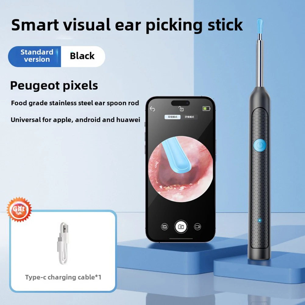 Smart Visual Ear Cleaner Set with Camera Otoscope Ear Wax Cleaner Rechargeable Endoscope Earpick Earwax Removal Health Care Set