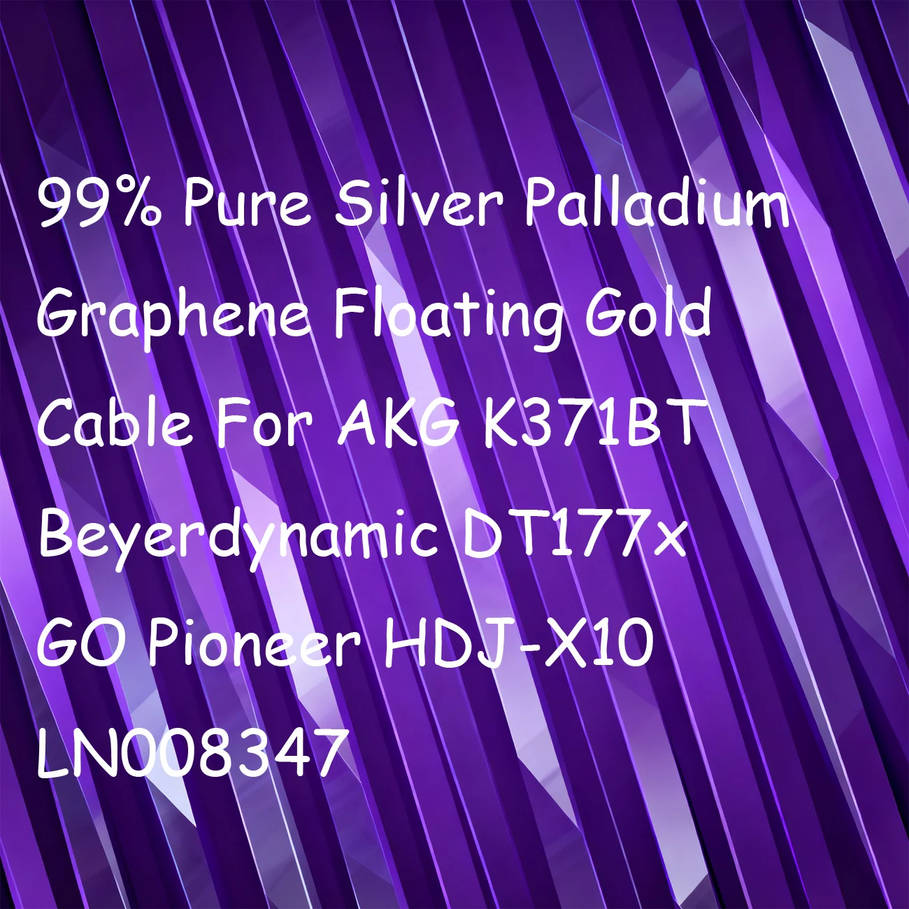 

99% Pure Silver Palladium Graphene Floating Gold Cable For AKG K371BT Beyerdynamic DT177x GO Pioneer HDJ-X10 LN008347
