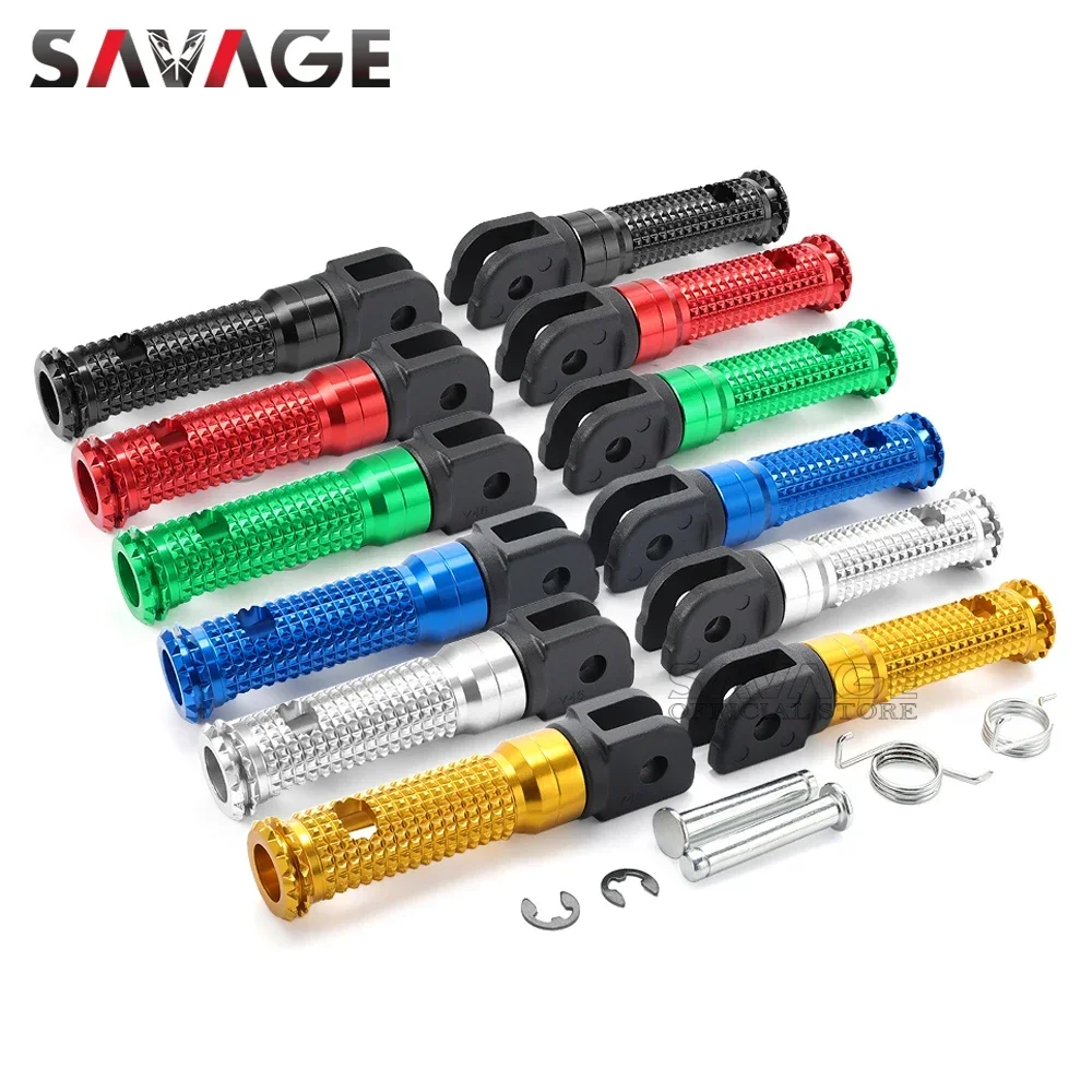 Para yamaha MT-10 MT-09 mt07/tracer xsr 700 900 fz1 fz6 fz8 yzf r3 mt03 mt25 piloto pedal dianteiro passageiro traseiro pé pegs apoio para os pés