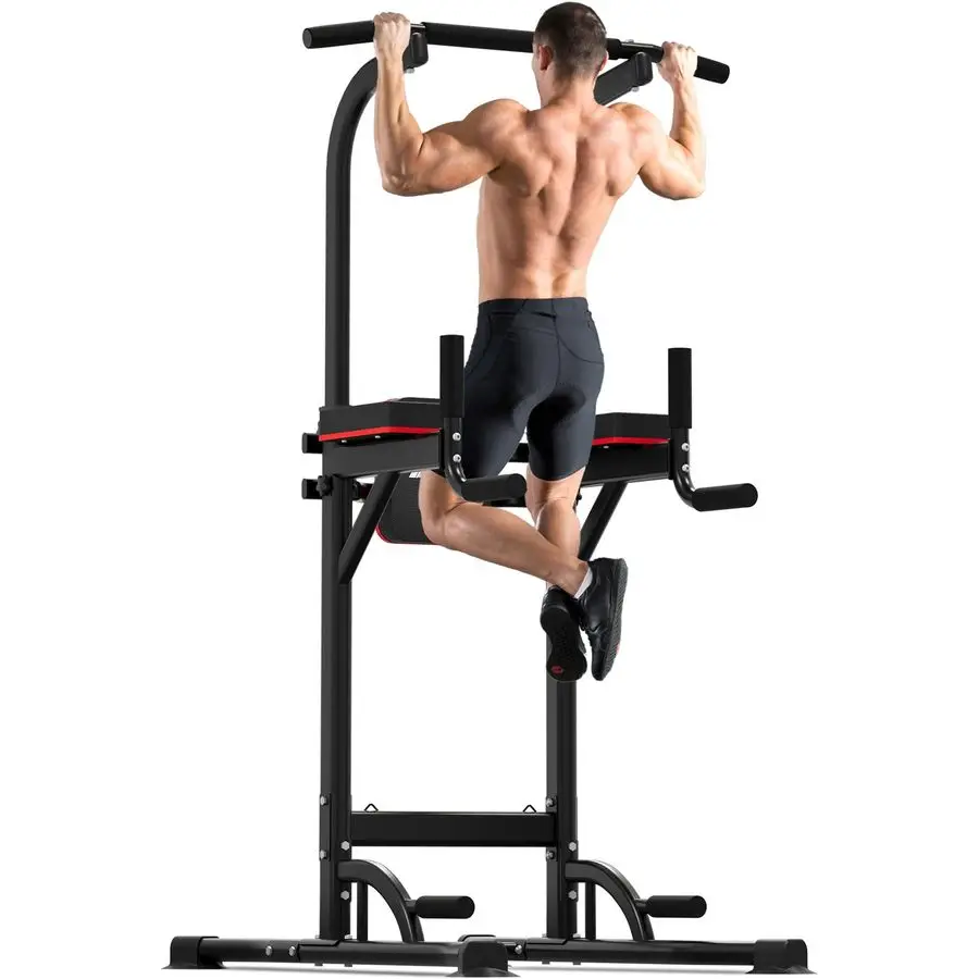 

Power Tower, Pull Up Bar and Dip Station for Home Gym, 1400LBS Weight Capacity, Adjustable Height, Heavy Duty Steel Customizable