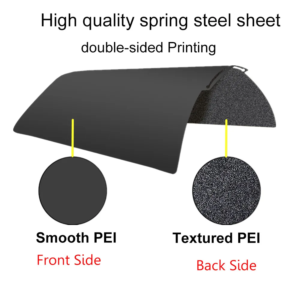 Black PEI Plate for Bambu Lab A1 P2S P1P P1S X1 X1C Build Plate 257x257mm Smooth PEO PET Textured PEI Bambulab P1P A1 Heated Bed